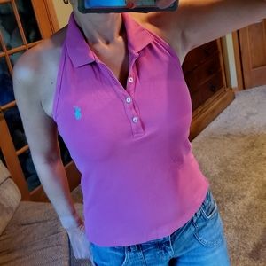 Ralph Lauren open back Polo women's tennis/golf shirt (fits like a medium)